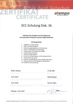 Zertifikat SCC-Schulung Dok.16 - Gamper GmbH